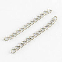 Benecreat 10 - 100 Strands 40x3mm 316 Stainless Steel Chain Extender Twisted Chains Solder For Jewelry