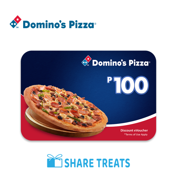 Domino's P100 Pizza Discount Voucher (SMS eVoucher) Lazada PH