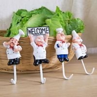 【YF】 Cute Cartoon Little Character Kitchen Wall Hanging Hook Key and Punching-free Sticking Behind Door