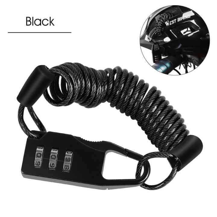 west-biking-bicycle-lock-anti-theft-mini-helmet-lock-motorcycle-cycling-scooter-3-digit-combination-password-safety-cable-lock-locks