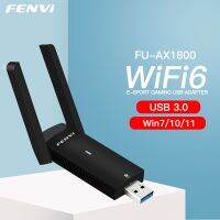 Wi-Fi 6 USB 3.0 1800เมกะบิตส์ต่อวินาทีอะแดปเตอร์ไร้สาย AX1800 Lan Wi-Fi การ์ดเน็ตเวิร์กดองเกิลสองย่านความถี่2.4G/5Ghz สำหรับแล็ปท็อป/PC Windows 7/10/11