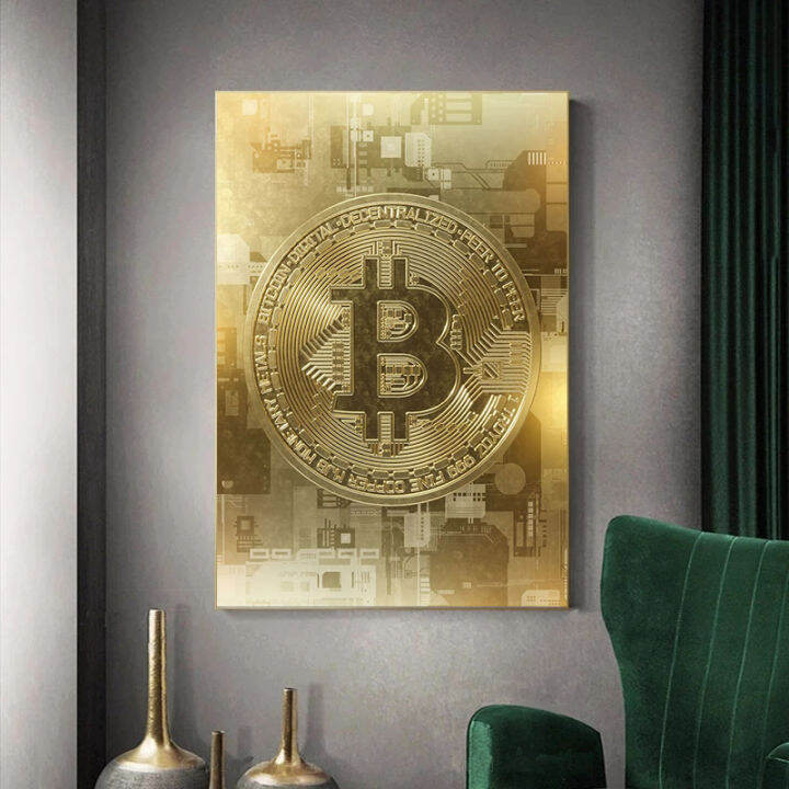 abstract-golden-bitcoin-canvas-painting-nordic-modern-wall-art-poster-and-print-pictures-interior-home-decoration-mural-no-frame