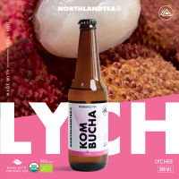 Organic Kombucha Lychee 280 ml. - คอมบูชา Probiotic ธรรมชาติ - สร้างจุลินทรีย์ที่ดีในร่างกาย ช่วยขับถ่าย - Northlandtea