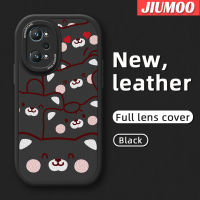 เคส JIUMOO สำหรับ Realme GT Neo 2 GT 2 GT Neo 3T Q5 Pro 5G เคสดีไซน์ใหม่มีลวดลายเคสใส่โทรศัพท์หนังเคสมือถือกันกระแทกป้องกันการตกแบบนิ่มพร้อมกับเคสป้องกันกล้องเลนส์คลุมทั้งหมด