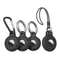 2023♧❃ 4pcs Scratch Resistant Protective Case Solid With Strap Anti Lost Durable Waterproof Keychain Hook Soft Silicone Fit For Airtag