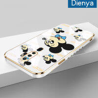 Dienya เคสสำหรับ OPPO A9 2020 A5 2020การ์ตูนแฮปปี้มิกกี้ใหม่กรอบสี่เหลี่ยมเคลือบพื้นผิวเคสนิ่มซิลิกาเจลกันกระแทกเคสมือถือรวมทุกเลนส์กล้องถ่ายรูปฝาครอบป้องกัน