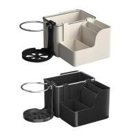 Car Armrest Storage Box Car Armrest Storage Box with Foldable Cup Holder Multifunctional Storage Supplies Partition Storage Portable Organizing Bins for Automotive Vehicle regular