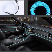 ไฟภายในรถ El Wire LED USB Flexible Neon Assembly RGB Environment Light For Automotive Decoration Lighting Accessories...