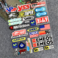 SHOEI ENEOS KN ARROW มอเตอร์ครอส GS 1เซ็ตสติกเกอร์กันน้ำแต่งรถไวนิลสติกเกอร์หมวกนิรภัยขอบรถจักรยานยนต์สะท้อนแสงสำหรับ YAMAHA SUZUKI HONDA Kawasaki KTM DUCATI (30CM X 25CM)