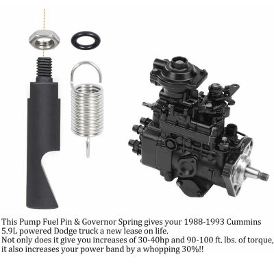 5.9L VE Pump Fuel เครื่องมือ40HP หมุดเชื้อเพลิงปั๊ม5.9L VE + ชุดสปริง3200 RPM Governor Spring เหมาะกับ Cummins 88-93