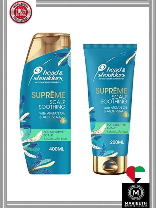 Head And Shoulders Supreme Shampoo Conditioner With Argan Oil And Aloe Vera For Sensitive Scalp 8233