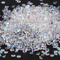 1440Pcs Micro Diamond DIY Nails Rhinestones Crystal Flat, AB Colors