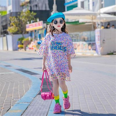 Fashion Teens Kids Dresses For Princess Girls Dot Print Mesh Dress Childrens Summer Clothing 10 To 12 Teenage Mom