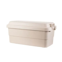 Multipurpose storage box with lock lid Camping capacity 65 liters size 78 x 39 x 36.5 cm.