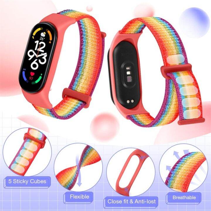 nylon-strap-for-xiaomi-mi-band-6-bracelet-watchband-pulsera-correa-strap-miband-bracelet-wristband-sport-loop-mi-band-7-6-5-4-3