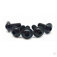 10-20Pcs M4 M5 M6 M8 Kelas 10.9 Hitam Setengah Bulat Flange dengan Mesin Cuci Dalam Hex soket Allen Sekrup Baut