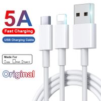 Kabel Isi Daya Cepat USB Tipe C, Kabel USB Mikro Tipe C 5A, Pengisian Daya Cepat Untuk เหมาะสำหรับ Samsung ที่เหมาะกับ Xiaomi Redmi ที่เหมาะกับ Huawei