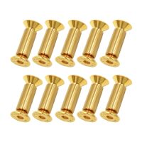 10pcs/lot Brass Screw Rivet Knife Handle Lock DIY Knife Material Plate Fastening Flat Hex Head Screws