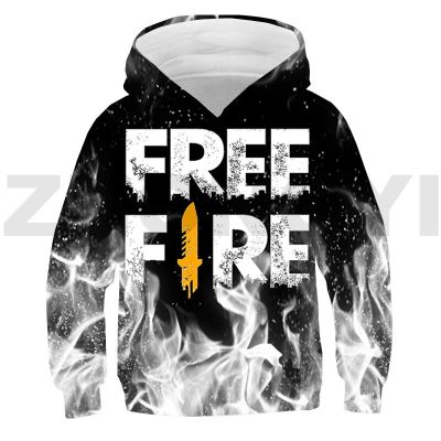 Casual Teens Clothes Streetwear 3D Free Fire Garena Pullover Hoodie Tops Clothes Boys Girls Anime Oversized Sweatshirt Tracksuit