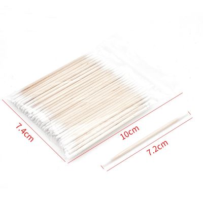 【YF】 50/200 Pcs Disposable Ultra-small Cotton Swab Lint Wood Makeup Brushes Extension Glue Removing Tools