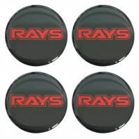 สติกเกอร์ติดดุมล้อ RAYS wheel ขนาด 42mm. 1 ชุดมี 4 ชิ้น