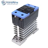 ☁ Solid State Relay VaneAims Din Rail Mounting Single Phase SSR With Heat Sink 10A-120A DC Control AC DC Control DC AC Control AC