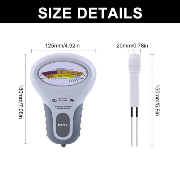 Chlorine Tester PH Chlorine Meter Water Quality Testing Device PC102