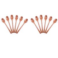 Wooden Spoons, 12 Pieces Wood Soup Spoons for Eating Mixing Stirring, Long Handle Spoon Kitchen Utensil