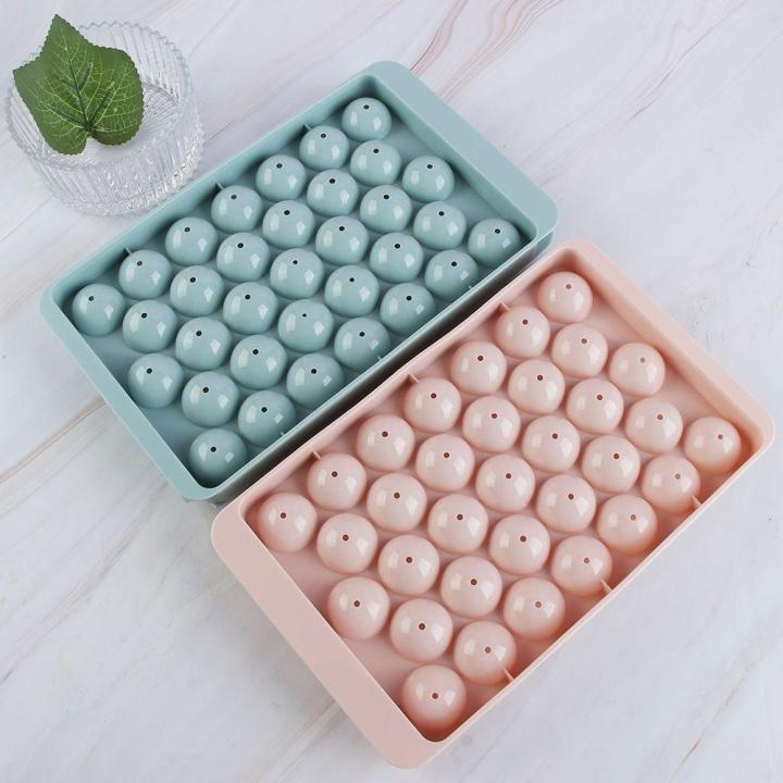 Round Ice Cube Tray,Ice Ball Maker Mold for Freezer, Circle Ice Cube Tray  33pcs Ice Chilling Cocktail Whiskey Tea & Coffee