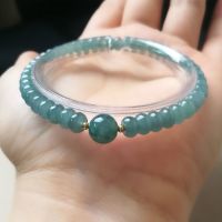 Green Jade Abacus Beads Elastic Bracelets Women Bangle Bracelet Jewelry Real Natural Emerald Gift Gemstone Amulets Chinese
