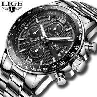 2019 LIGE Mens Watches Top nd Luxury Stopwatch Sports Waterproof Quartz Watch Man Fashion Business Clock relogio masculino