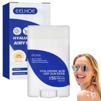 Sunscreen Face Stick Hyaluronic Acid Summer Facial Sunscreen SPF50+ UV Protection Sun Stick Water Resistance Moisturizing Body