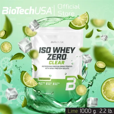 BioTechUSA Iso Whey Zero Clear 1000g Lime (เวย์โปรตีนไอโซเลต รสมะนาว ลีนเวย์) เวย์โปรตีนแบบใส ไม่มีกลิ่นนม เพิ่ม บำรุง เสริมกล้ามเนื้อ Whey Protein Isolate