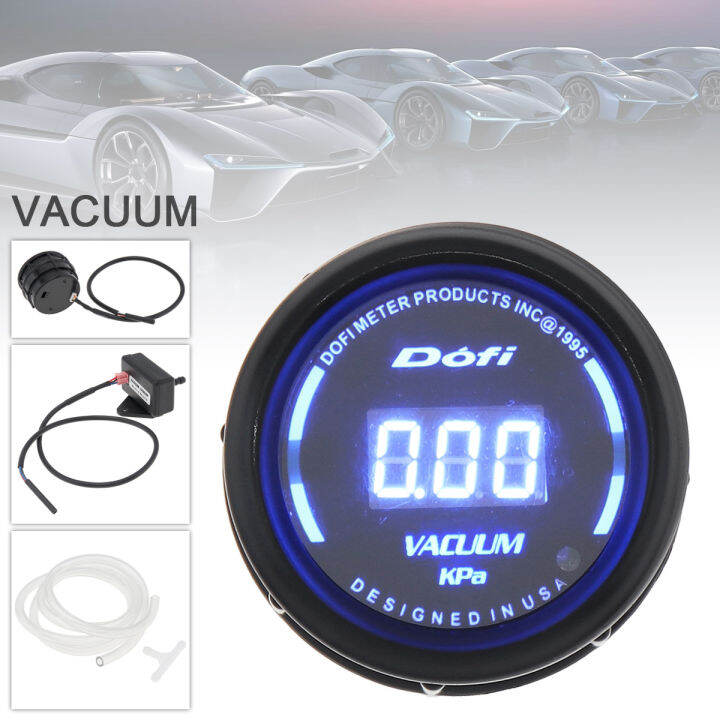 2 Inch 52mm Digital LED Display Vacuum Gauge Meter Automotive Gauge Car