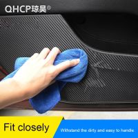 ：》“{： QHCP Car Door Anti Kick Pad Sticker 1Set Door Protective Anti-Dirty Trim Mats For Alfa Romeo Giulia/Stelvio Interior Accessories