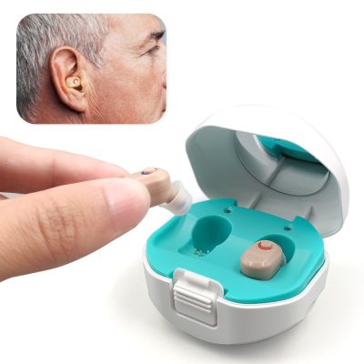 ZZOOI 2021 new best Rechargeable Digital Wireless Hearing aids 4 Channels Mini ITC Hearing Aid Sound Amplifier Portable audifonos