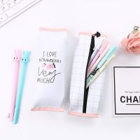 Fashion PU Leather School Pencil Cases Bag Small Pen Bags Stationery Pencil Pouch Pencil Cases Boxes