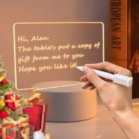 ₪✙ Creative Led Night Light Note Board Rewritable Message Board with Warm Soft Light USB Power Night Lamp Holiday Gift For Children