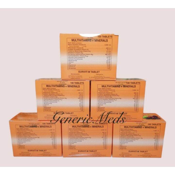 EURIVIT MULTIVITAMINS MINERALS 100's TABLET Lazada PH