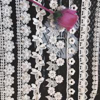 [COD] Accessories lace white hollow soluble curtain cloth art decoration side narrow manufacturers wholesale