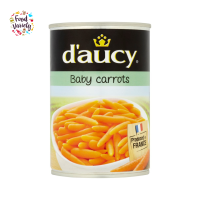 D’aucy Baby Carrots 400g เดียวซี่ เบบี้ แครอทแบบละเอียดในน้ำ  400 กรัม