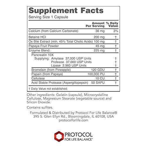 [PREORDER] Protocol EnzymesHCl Betaine HCl and Digestive Enzymes