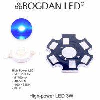 High Power, LED 3W Blue LED ลูกปัด สีน้ำเงิน สำหรับงานซ่อมหรืองานDIY ให้ความสว่างสูง ความร้อนต่ำ อายุการใช้งานยาวนาน สินค้าพร้อมส่งในไทย 1แพ็ค / 50LED