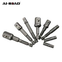 [Old A Hardware] 8ชิ้นซ็อกเก็ต Adapte Bits ชุด Hex Drill Nut Driver Power Shank 1/4 Quot; 3/8 Quot; 1/2 Quot; Connecting Rod Head Extension เจาะ Bits เครื่องมือ