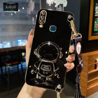 AnDyH Long Lanyard Casing For Vivo Y17 Y15 Y12 Y12i Y11 2019 1902 1901 Phone Case VIVO Y19 U3 1915 Z1 PRO Z5X Cute Astronaut Desk Holder Case