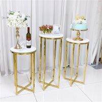 New wedding flower stand road guide high and low window display stand European-style metal small bar wedding home decoration