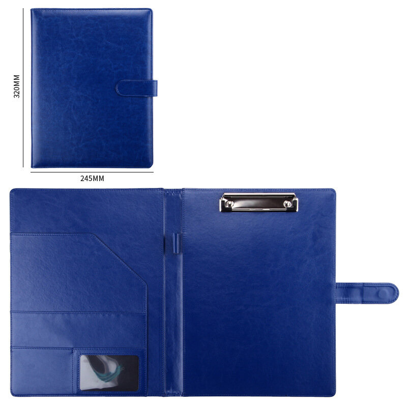 Details about   PU Leather Portfolio Interview Resume Legal Document Organizer with Clipboard 
