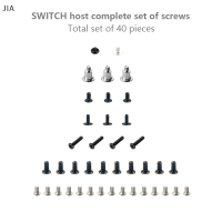 JIA 40ชิ้นชุดสกรูแบบเต็มสำหรับเปลี่ยนคอนโซลเกมคอนโทรลเลอร์ Lite คอนโซล Phillips Y โฮสต์สกรูชุดอะไหล่คอนโซลสกรู NS