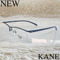 แว่นตา KANE สำหรับตัดเลนส์ กรอบแว่นตา ชาย-หญิง Fashion รุ่น 5595 สีน้ำเงิน กรอบเซราะ ทรงเหลี่ยม สวย ขาข้อต่อ Stainless Steel