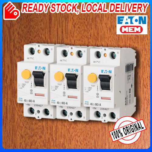 EATON MEM PFIM ELCB RCCB 2 Poles 40A 63A Earth-leakage Circuit Breaker ...